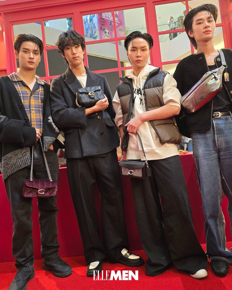 ElleMenThailand's tweet photo. แจกความสดใส @thaichayanon @alan_pasawee @Jungyippy @khunppol จาก @BUS_SONRAY ในงาน The @Coach Holiday Pop-up ที่ ชั้น M ไอคอนสยาม

#ELLEMENThailand
#CoachHoliday #CoachNY #nanonkorapat #khunpol #alanpasawee #thaichayanon #jungt #becauseofyouishine https://t.co/IS5aVgFfR2