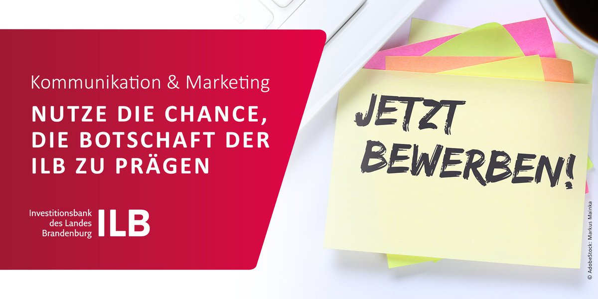 ilb_wirfoerdern's tweet photo. Deine Vision, unsere Stimme: Präge die Marke der #ILB und gestalte unsere Außenwahrnehmung als Förderbank Brandenburgs! Übernimm die Leitung Kommunikation und Marketing – mit einem kreativen Team und echtem Impact in der Region: ➡️ https://t.co/SSTVB1NmXM

#bewegwasinbrandenburg https://t.co/5Pil4LPMmG
