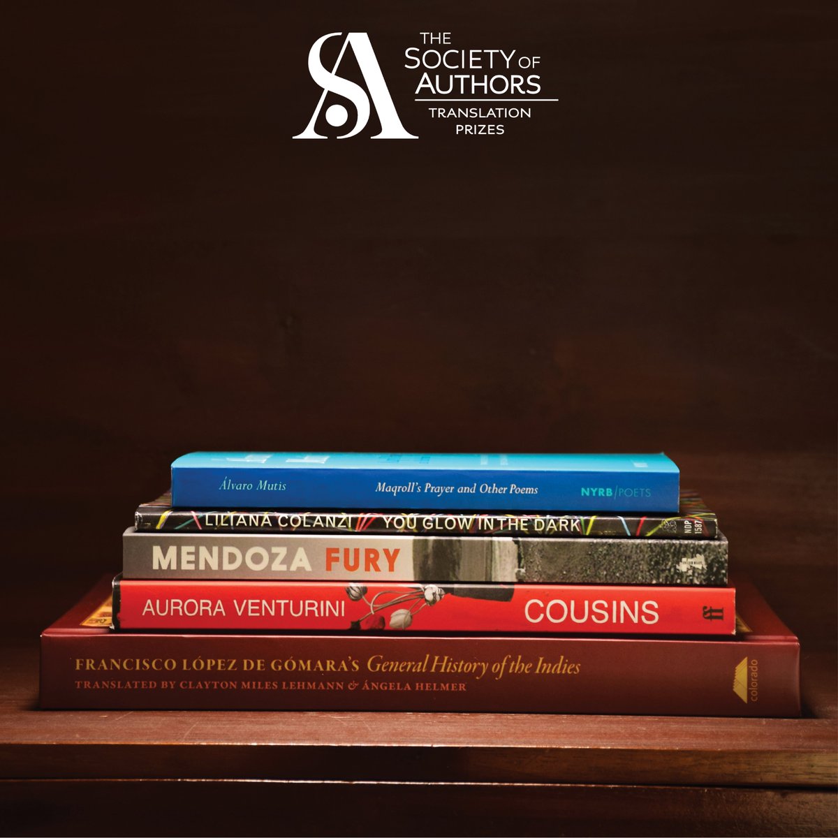 Chris Andrews, Edith Grossman, and Alastair Reid for Maqroll's Prayer and Other Poems by Álvaro Mutis <a href="/NYRBpoets/">NYRB Poets</a> 
Chris Andrews for You Glow in the Dark byLiliana Colanzi <a href="/NewDirections/">New Directions</a>