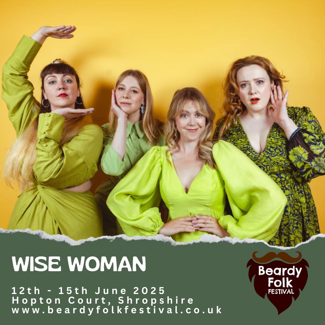 🔥 CONFIRMED 🔥 We're excited to announce the brilliant Wise Woman are playing the Main Stage at Beardy Folk Festival 2025 on Friday 13th June.

TICKETS &amp; CAMPING ✅
beardyfolkfestival.co.uk/2025-tickets

#beardyfolk #wisewoman #musicfestival #shropshire #June2025