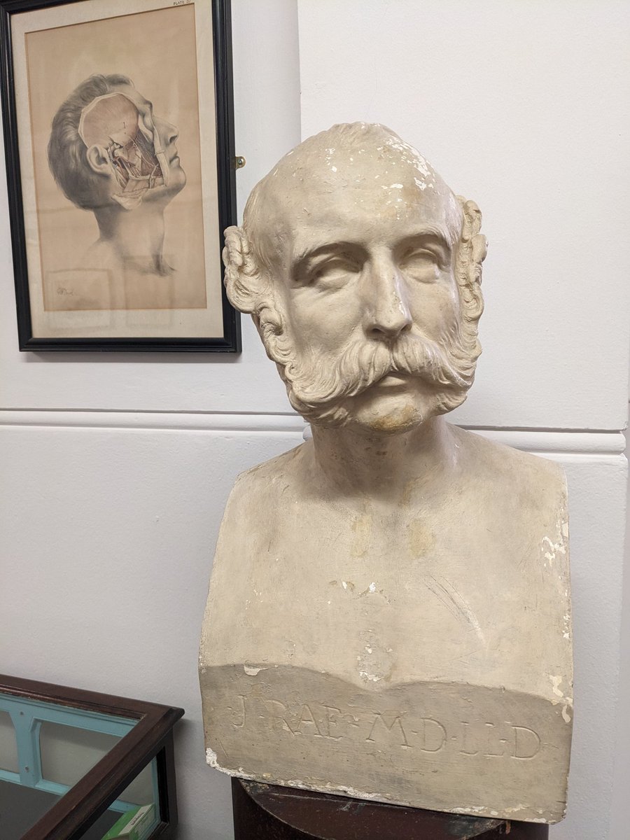 Surgeon and explorer John Rae.

His openness to learning and utilising the survival techniques of native peoples gave his expeditions unusual resilience. He was able to uncover the fate of the disastrous Franklin Expedition to the NW Passage.

Bust: Old Medical School, #Edinburgh
