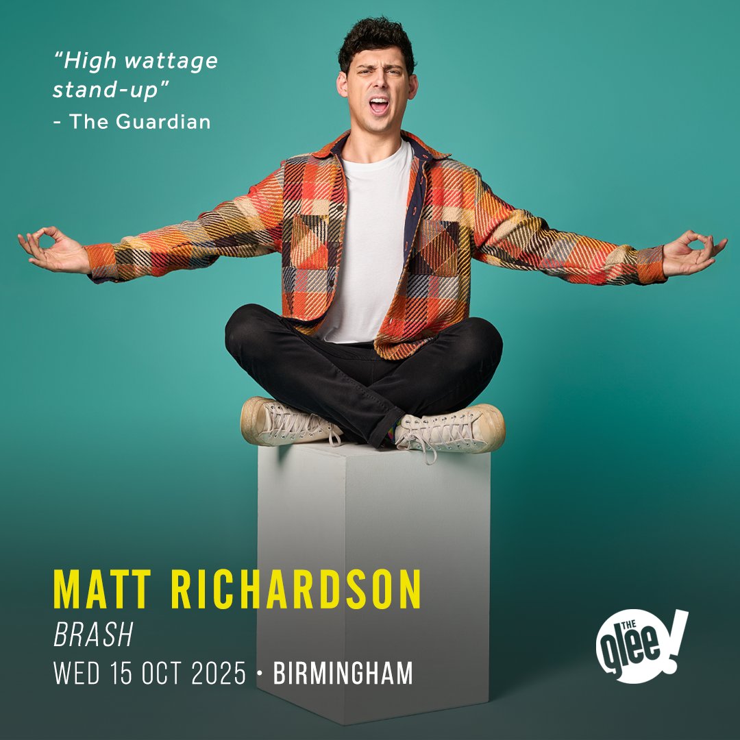 The Glee Club Birmingham (@gleeclubbham) on Twitter photo 📣 NEW SHOW: Join <a href="/MattRichardson3/">Matt Richardson</a> (Dancing on Ice & Love Island: Aftersun) at The Glee Club on Wed 15th Oct 2025!
He's moved to the countryside, settled down, and is trying his hardest to not make rude jokes. It’s not going as well as he’d hoped…
🎟 On sale 10am Fri 6th Dec 📣 NEW SHOW: Join <a href="/MattRichardson3/">Matt Richardson</a> (Dancing on Ice & Love Island: Aftersun) at The Glee Club on Wed 15th Oct 2025!
He's moved to the countryside, settled down, and is trying his hardest to not make rude jokes. It’s not going as well as he’d hoped…
🎟 On sale 10am Fri 6th Dec
