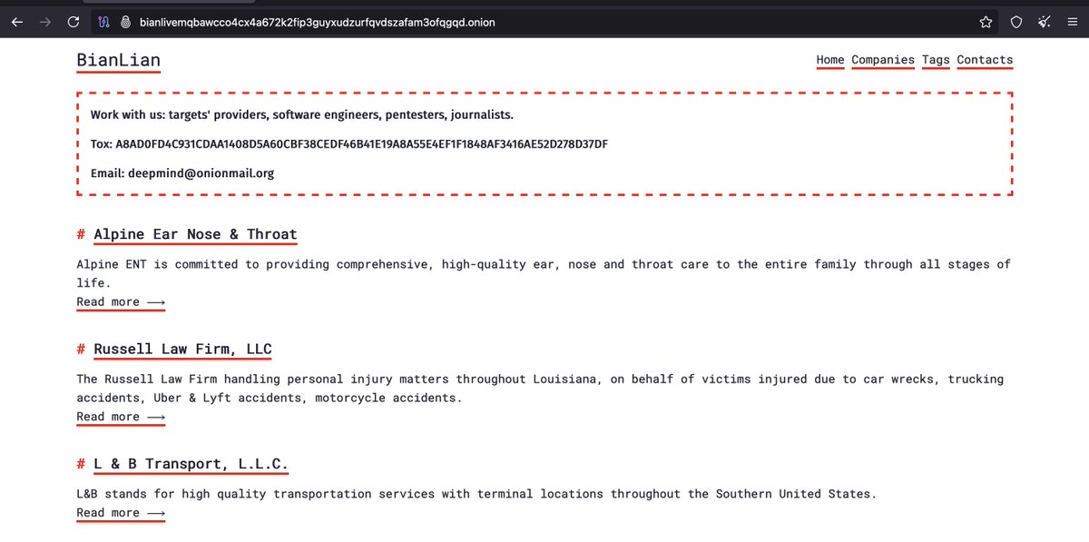 ShanHolo's tweet image. 🚨#BianLian #Ransomware #IOCs #ThreatIntel🚨

🧅:hxxp://bianlivemqbawcco4cx4a672k2fip3guyxudzurfqvdszafam3ofqgqd.onion/

⚠️#Backdoor 
☣️ad5fbd52096e8bdc76d4052a5d8975a2
📡64.52.80.120
📡13.107.4.50
📡152.195.19.97
📡172.64.149.23