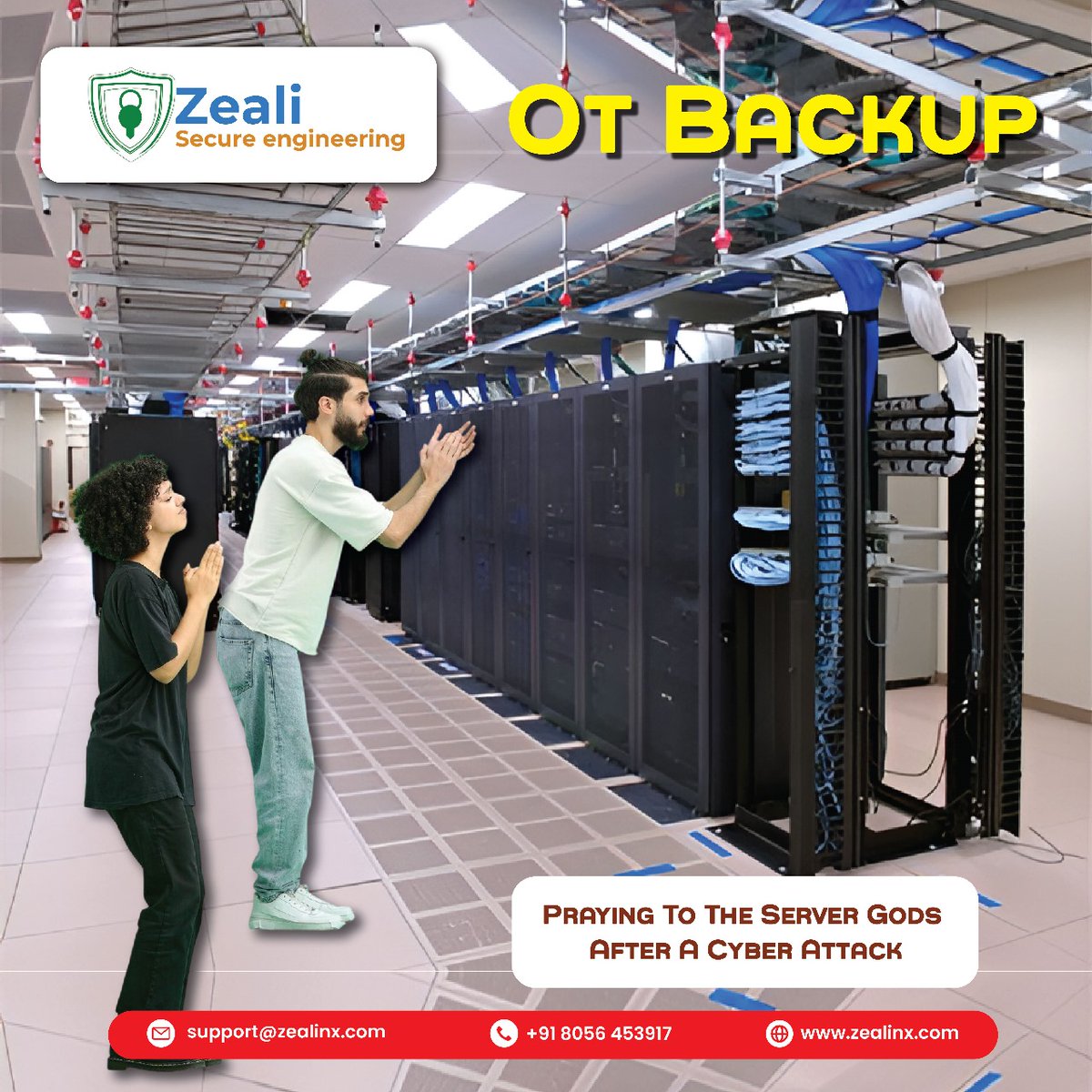 zealisecurity's tweet image. When the cyber attack hits &amp;amp; you’re praying to the server gods..With OT Backup your data is safe

🔗 zurl.co/tFmo
📞 +91 8056453917

#OTBackup #CyberSecurity #ServerBackup #BackupSolutions #Zealinx #TechProtection #DataRecovery #CloudBackup #NoMorePrayers #Ransomware