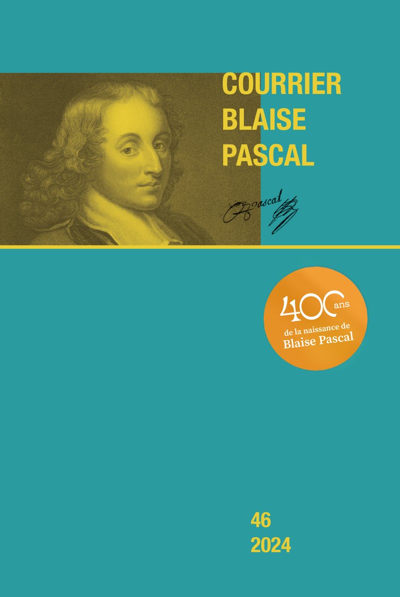 [#Àparaître]
📘 Courrier Blaise Pascal, n° 46/2024
➡️ Un nouveau numéro historique par son ampleur et par l'extrême diversité des contributions. Pascal y est observé sous l’angle de sa réception, aussi bien que de l’histoire.
🗓️ 5 décembre 2024
ℹ️ urlr.me/xqgf7r