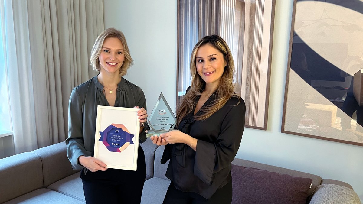 We are excited to share some big news! Sigma Technology Cloud is recognized as Nordic's AWS Rising Star Consulting Partner of the Year. This award highlights our commitment to delivering great cloud solutions and exceptional customer service 🎉