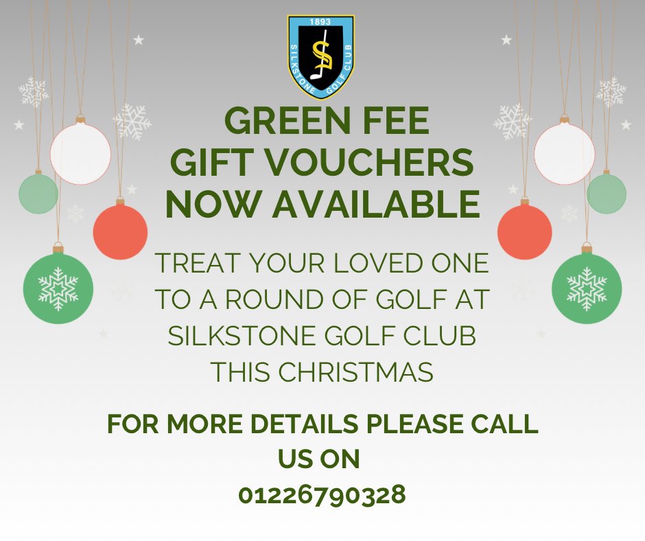 Instead of gifting the usual socks and chocs this year why not treat your friends and family to a Gift Voucher for a round of golf at Silkstone Golf Club.
Call into the office or give us a call on 01226 790328  for more details. 📷
#silkstone #Christmas #local #golfing