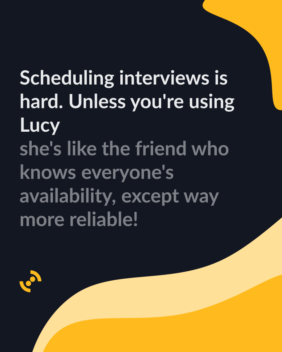 IamlucyAi's tweet photo. 📅 Scheduling interviews just got easier.
Lucy makes finding the perfect time for everyone a breeze – like a super-reliable friend, but smarter!
Explore how: https://t.co/3IdOqFmadV
#HRTech #InterviewScheduling #LucyHR https://t.co/3qto5Nxsqh