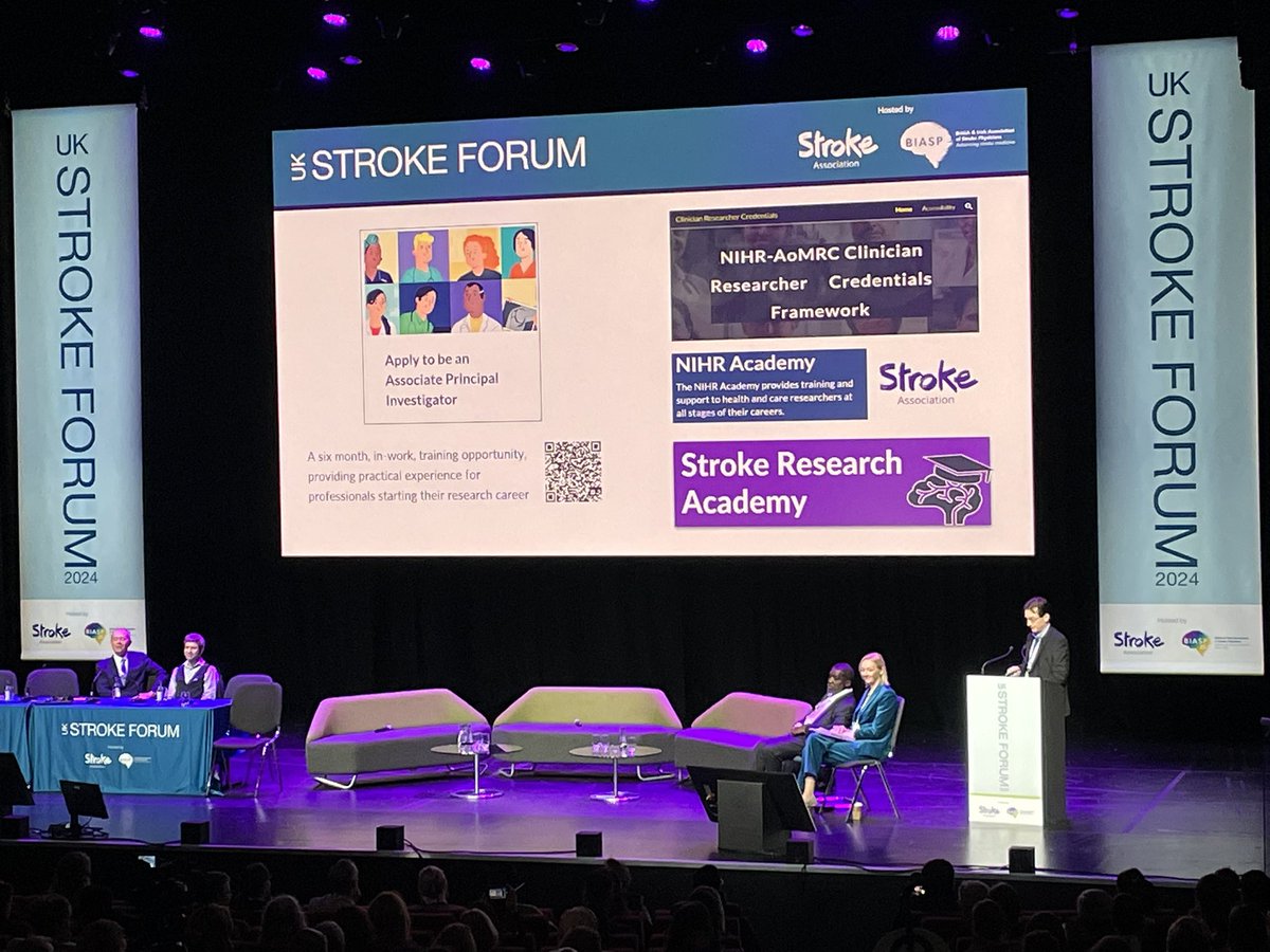 Dr Angie Logan (PhD) she/her (@logan_angie) on Twitter photo Prof Chris Price highlighting the need for:
๐ง  stroke rehabilitation specialty centre 
๐ Stroke research academy 
#UKSF24 Prof Chris Price highlighting the need for:
๐ง  stroke rehabilitation specialty centre 
๐ Stroke research academy 
#UKSF24