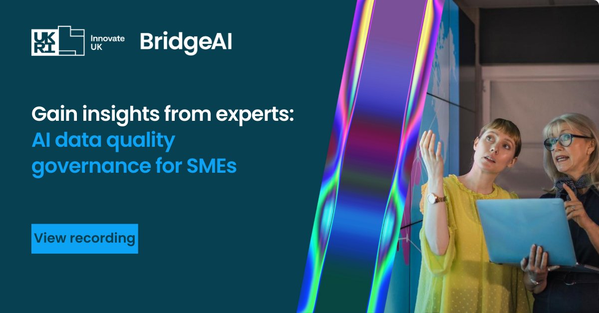 BSI_UK's tweet photo. In our recent webinar on AI #data quality, industry experts shared insights with examples on how standards support #AI solutions. 

Big thanks to our speakers @DavidCuckow, @NorstromPauline, @jacquitaylorfb, @roudrhiri.  
 
Watch the webinar on our dedicated #BridgeAI Standards Community platform and access other useful resources: https://t.co/2OKYptVCC1

#BSIStandards
