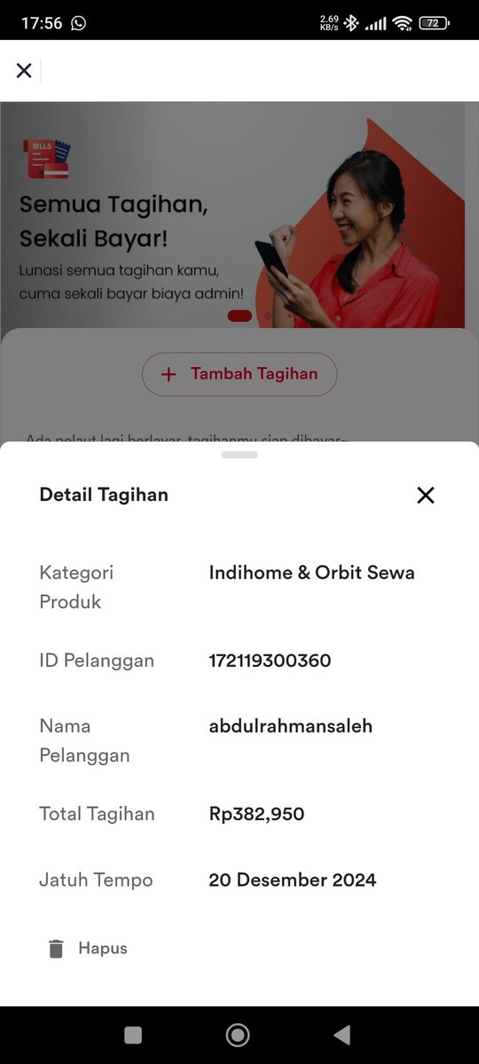 rahmanrambo's tweet photo. @IndiHome @Telkomsel @IndiHomeCare kenapa tagihan saya naik min? Dan saya tidak pernah memakai produk orbit sewa? https://t.co/IU75sjundt