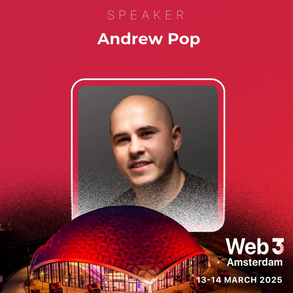📢 We’re happy to announce that <a href="/AndreWGMI/">AndreWGMI</a> will be joining us as a speaker at Web3 Amsterdam!    

🤔 Immerse yourself in the forward-thinking vision of a Web3 innovator shaping the digital frontier. 

🎟️ Grab your ticket with CODE: web3   
web3amsterdam.com/tickets/