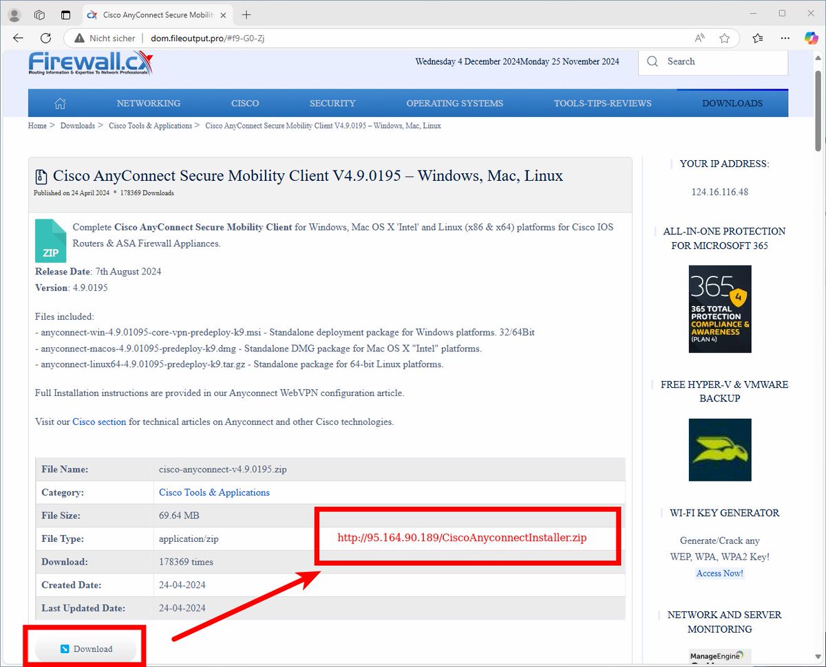 We've observed a #BumbleBee malspam campaign using Cisco AnyConnect as a lure 🪝👀

The malspam contains a PDF  with a link to a fake AnyConnect installer. Once downloaded and executed, the payload will open Cisco AnyConnect on the Microsoft App Store to mask the BumbleBee