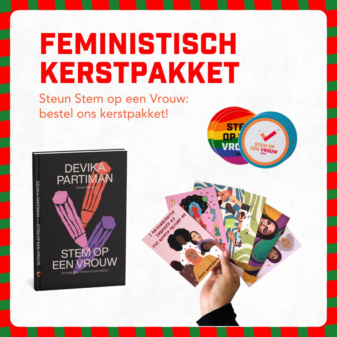Bestel nu ons feministisch kerstpakket! ✨🎄

Ben jij nog op zoek naar hét perfecte kerstcadeau dat écht impact maakt? Zoek niet verder, want dit pakket zit boordevol inspiratie voor de feestdagen!

Met een gesigneerd boek, ansichtkaarten en stickers!

stemopeenvrouw.com/product/femini…