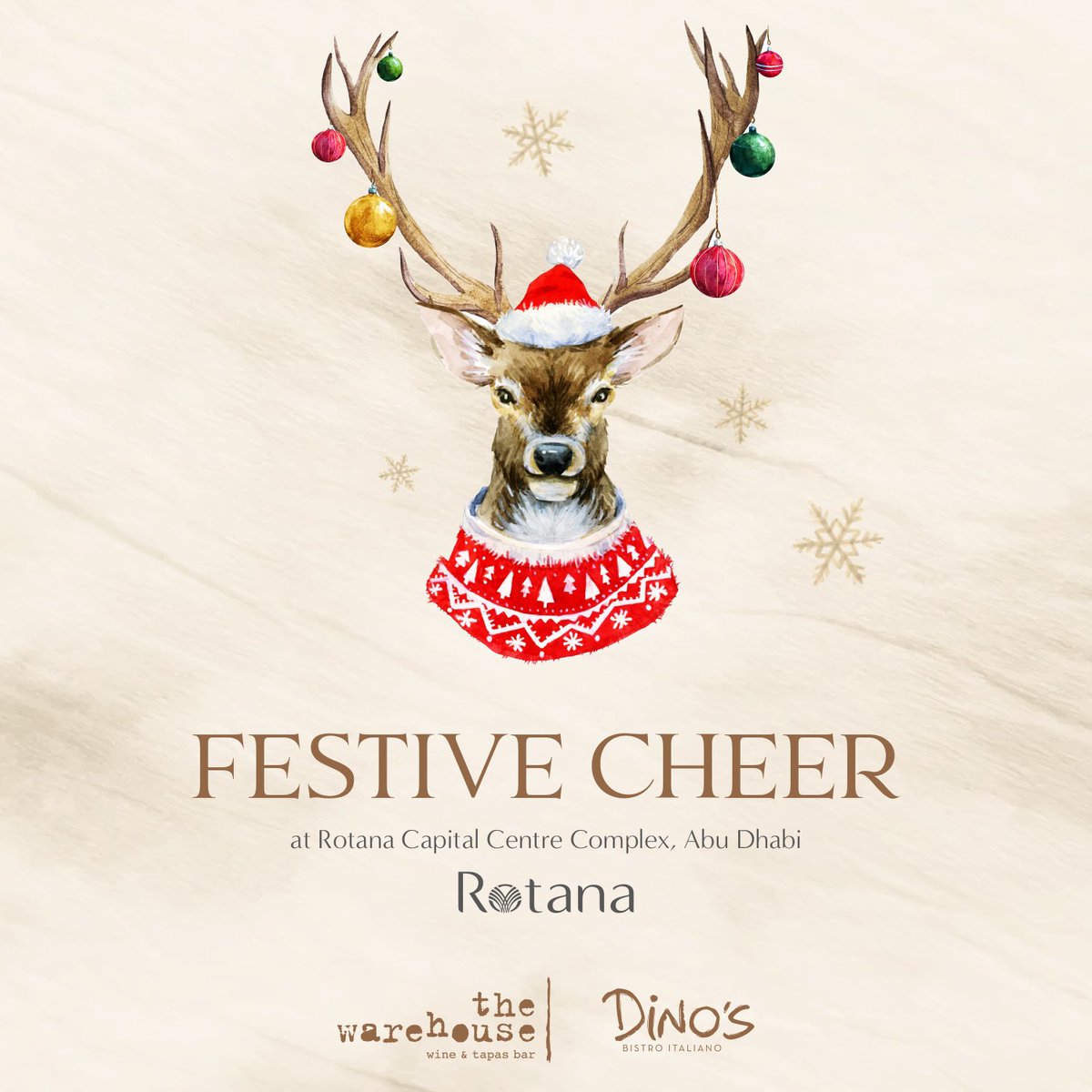 CentroCapCentre's tweet photo. Unwrap the joy of the season with fabulous festive treats and unforgettable moments at Dino’s Bistro Italiano, the Warehouse wine &amp; tapas bar and more…

Turkey takeaways, Festive Goodies, Christmas and New Year events await you. https://t.co/o5Bsc1kV9k