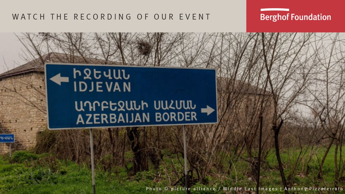 Berghof Foundation (@berghoffnd) on Twitter photo The decades-long conflict between #Armenia and #Azerbaijan has deeply impacted both countries.
📺Watch the recording of our event with <a href="/ZOiS_Berlin/">ZOiS - Zentrum für Osteuropa- u. int. Studien</a> where we discussed how bottom-up approaches can help Armenians and Azerbaijanis overcome past trauma: brnw.ch/21wPbf5 The decades-long conflict between #Armenia and #Azerbaijan has deeply impacted both countries.
📺Watch the recording of our event with <a href="/ZOiS_Berlin/">ZOiS - Zentrum für Osteuropa- u. int. Studien</a> where we discussed how bottom-up approaches can help Armenians and Azerbaijanis overcome past trauma: brnw.ch/21wPbf5
