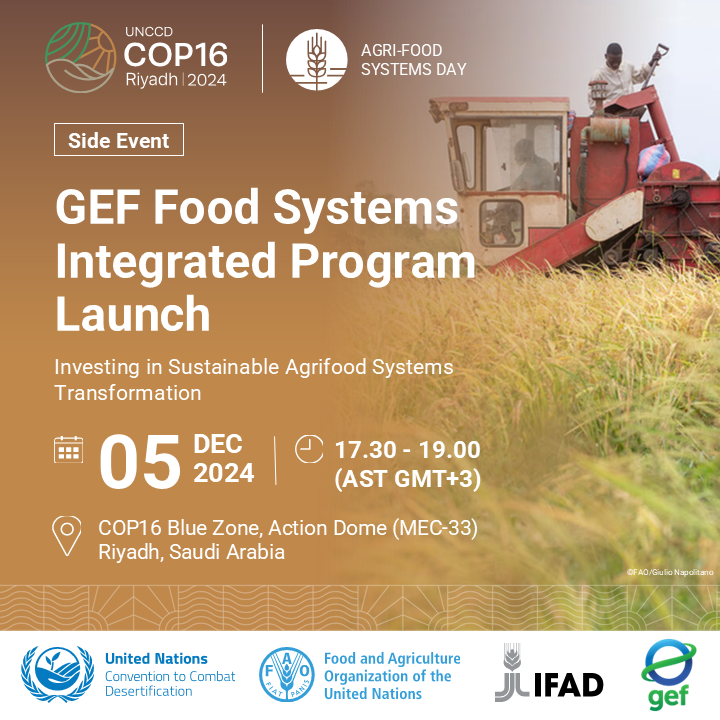 Global Environment Facility (GEF) (@thegef) on Twitter photo 32 countries🌍
4 target sectors🐄🐟🌾🍫
1 program to transform #AgriFood systems from farm to table🚀
Join <a href="/FAO/">Food and Agriculture Organization</a>, <a href="/IFAD/">International Fund for Agricultural Development</a> & <a href="/theGEF/">Global Environment Facility (GEF)</a> to launch the Food Systems Integrated Program at #COP16Riyadh.
Learn more & register👉wrld.bg/ehAL50Ukq3E
🗓️5 Dec
🕟17:30-19:00 AST
📍Action Dome 32 countries🌍
4 target sectors🐄🐟🌾🍫
1 program to transform #AgriFood systems from farm to table🚀
Join <a href="/FAO/">Food and Agriculture Organization</a>, <a href="/IFAD/">International Fund for Agricultural Development</a> & <a href="/theGEF/">Global Environment Facility (GEF)</a> to launch the Food Systems Integrated Program at #COP16Riyadh.
Learn more & register👉wrld.bg/ehAL50Ukq3E
🗓️5 Dec
🕟17:30-19:00 AST
📍Action Dome