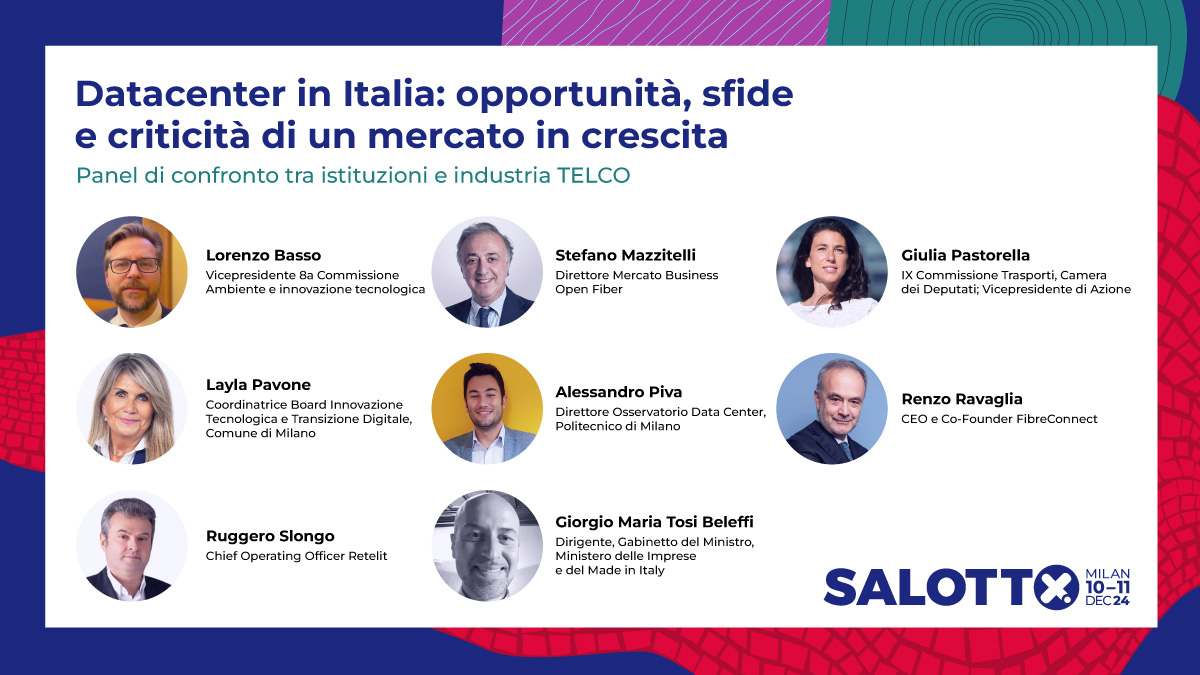 <a href="/mimit_gov/">MIMIT</a>, <a href="/GioMaToBe/">Giorgio Tosi Beleffi</a>, <a href="/PastorellaGiu/">Giulia Pastorella</a>, <a href="/FibreConnect_/">FibreConnect</a> , <a href="/OpenFiberIT/">Open Fiber</a>, <a href="/Retelit/">Retelit</a>, <a href="/polimi/">Politecnico di Milano</a> parteciperanno a “Datacenter in Italia: opportunità, sfide e criticità di un mercato in crescita” il 10 dicembre al #MIXSalotto.

👉 ow.ly/wFa750UkkPT
#Internet #Peering #Network