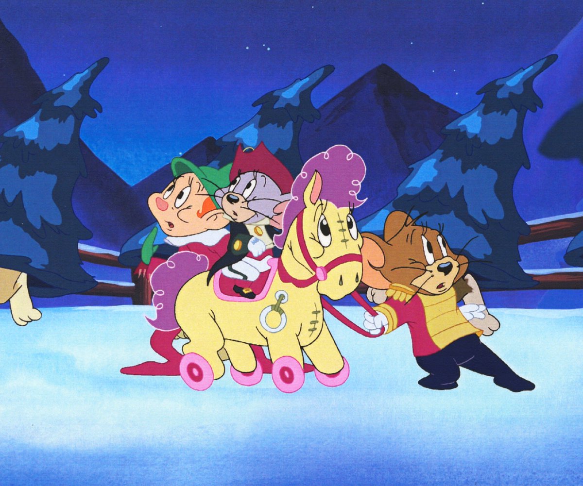 skullislandprod's tweet image. Jerry Mouse, Paulie Pixie, Tuffy and Nelly find themselves surrounded by dancing Christmas trees. Unfortunately it’s not magic, just a bunch of evil cats led by Tom, who are using the trees as a disguise. From “Tom and Jerry: A Nutcracker Tale” 2007. #TomandJerry #TheNutcracker