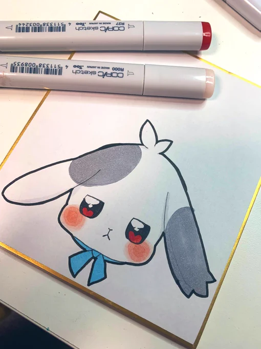 完成したので発送してきました2枚目は見本用に描いた大福 