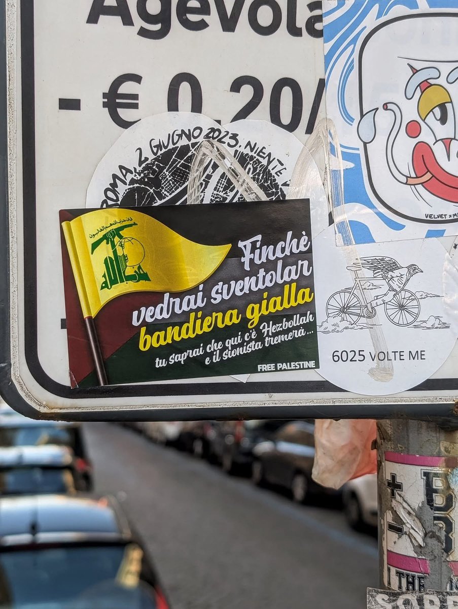 MilitantBlog's tweet image. Sticker attack