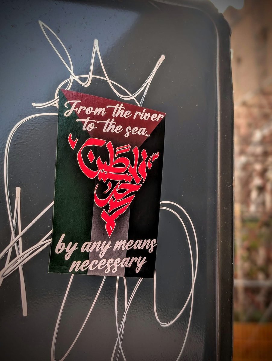 MilitantBlog's tweet image. Sticker attack