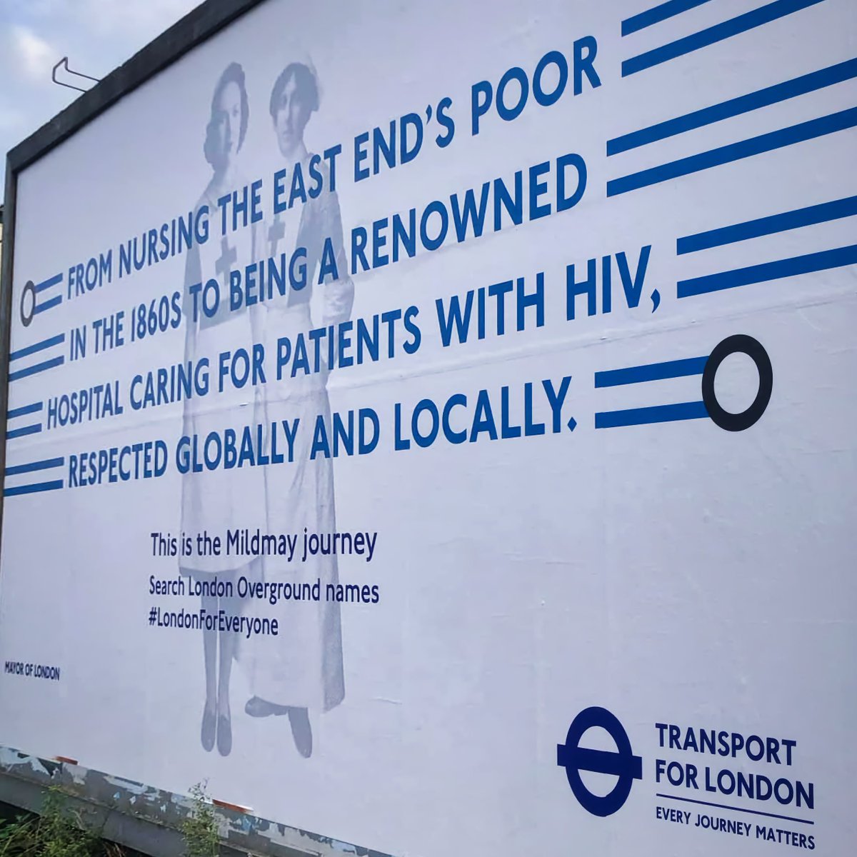 MildmayUK's tweet image. Spotted at West Brompton this morning—a huge Mildmay Line poster celebrating our hospital! Thank you, @TfL, for the amazing recognition!

By the way, our £50,000 winter appeal is underway: mildmay.org/winterappeal20…

#Mildmayline #MildmayHospital #EndHIV #EndHomelessness