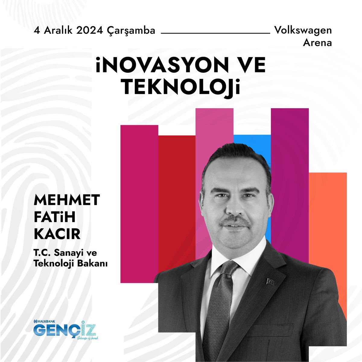 Türkiye’nin teknoloji ve inovasyon alanındaki gelişmelerini aktarmak üzere T.C. Sanayi ve Teknoloji Bakanı Sn. Mehmet Fatih Kacır Gençİz sahnesinde. #Gençİz2024