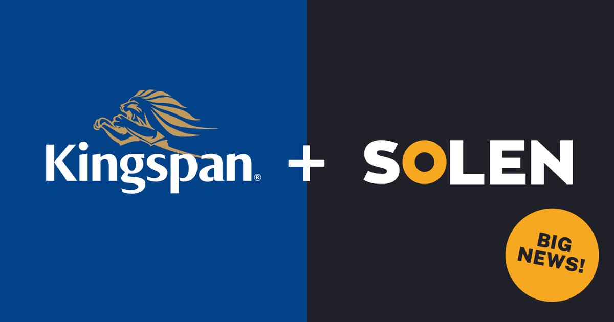 Solen Energy is now part of Kingspan Insulated Panels UK, a global leader in building envelope solutions.

🔗 Read more about this exciting announcement: go.solenenergy.com/o1v2k4