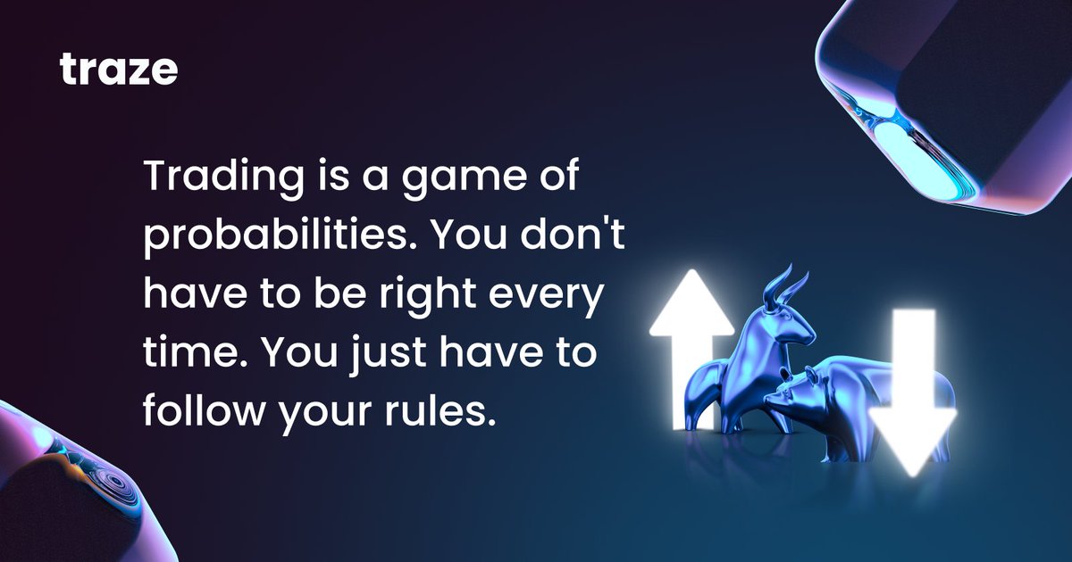 Traze_Global's tweet photo. 📌 Tip of the day: Let the probabilities work in your favor. You don’t have to win every trade, just follow your rules and stay consistent.

#TrazeWisdom #ForexTrading #NFP #MarketMindset #DisciplineEqualsSuccess https://t.co/6zBQeffxDS