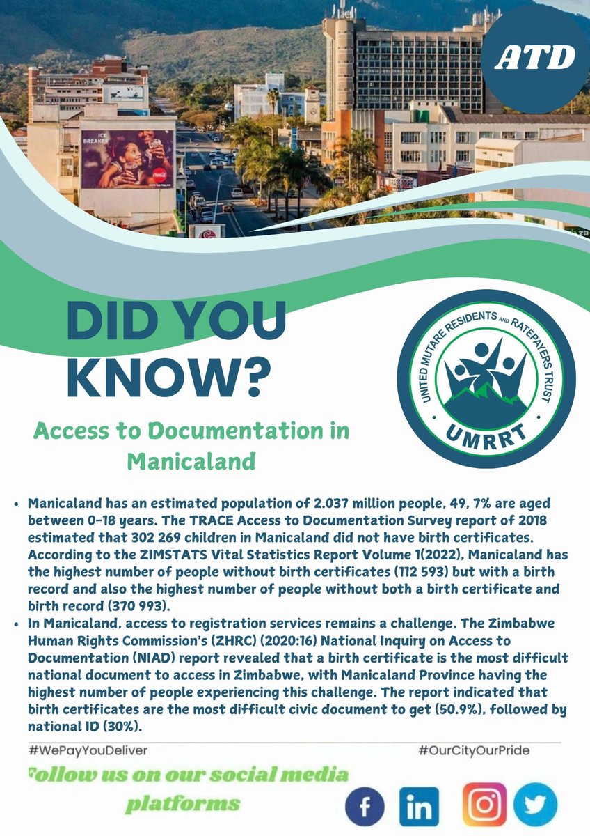 United Mutare Residents and Ratepayers Trust tweet media