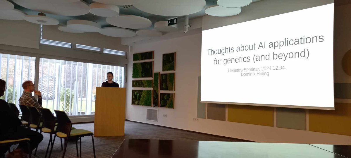 At today's seminar of the Institute of Genetics, Dominik Hirling, #AI ambassador of the #HUN-REN BRC, gave a presentation on his role as ambassador and on the current possibilities of applying Artificial Intelligence in scientific research.