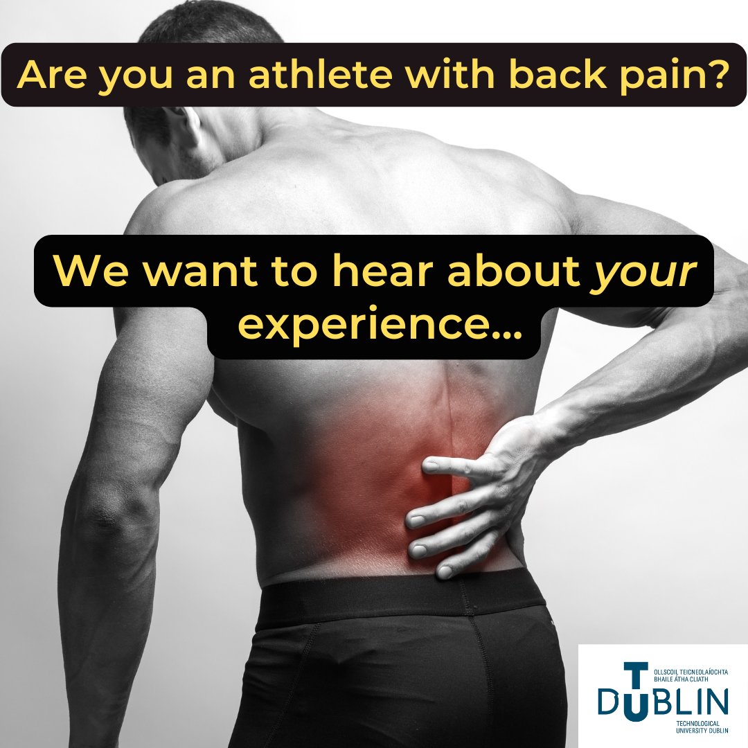 📢 Now Recruiting Participants📢

If you are an athlete (or know one) who has had back pain in the last 2 years we want to hear from you.

Open to football (soccer), Gaelic football &amp; hurling athletes (all genders) in the UK &amp; Ireland.

DM me if interested 📥
Please RT &amp; share 🙏