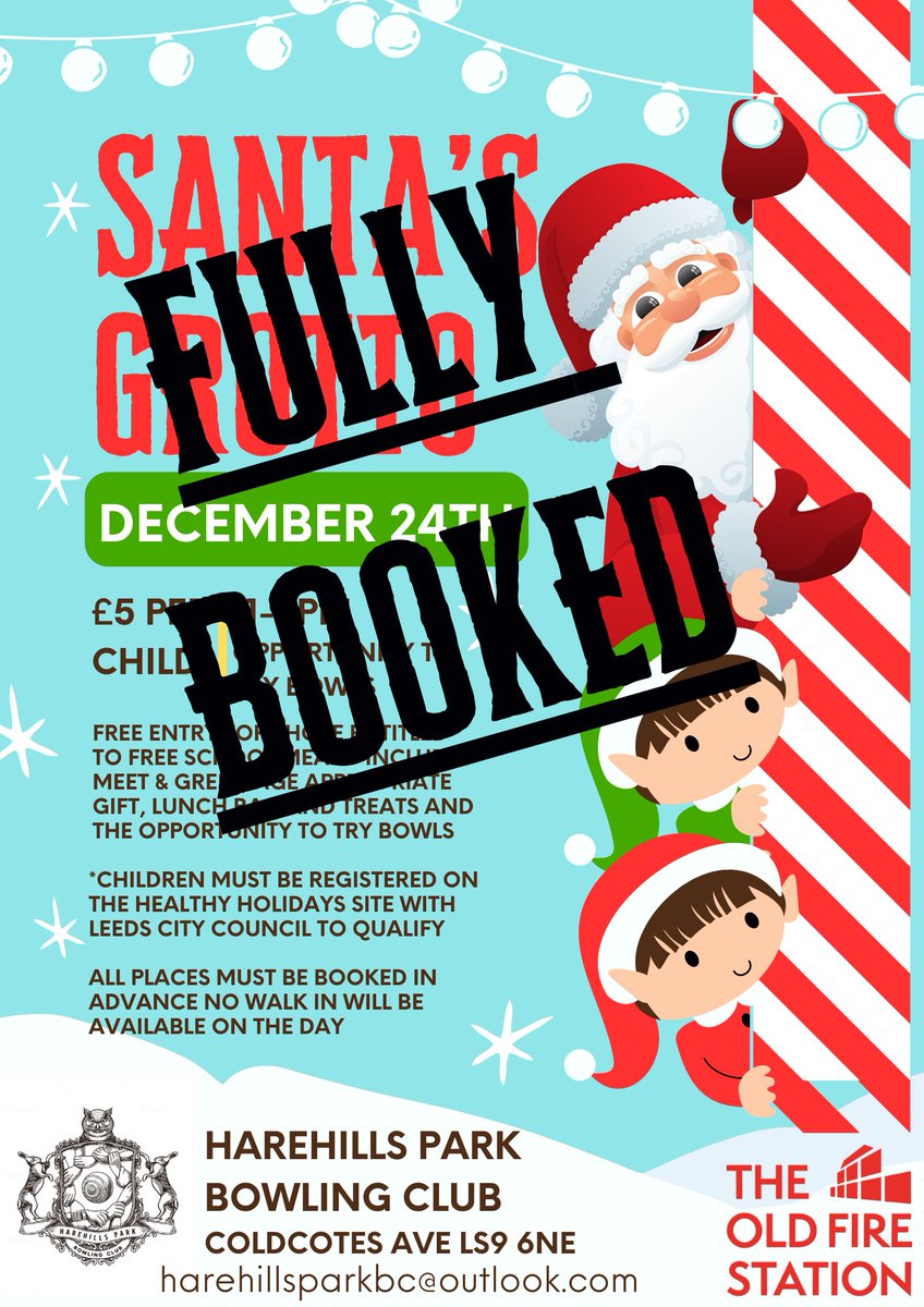 Santa's Grotto is now fully booked! 

We are looking forward to welcoming families for some Christmas Fun and introducing new people to #crowngreenbowls 🎉🎉🎉

#healthyholidays
#bringingpeopletogether
#reducingisolation