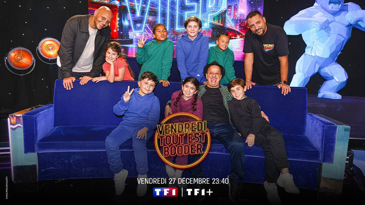 TF1Pro's tweet image. #Annonce @TF1 

@Booder_officiel prend les commandes de #VTEP pour une soirée délirante avec les enfants ✨

⏰RDV le vendredi 27/12 à 23h40 sur @TF1 @tf1plus