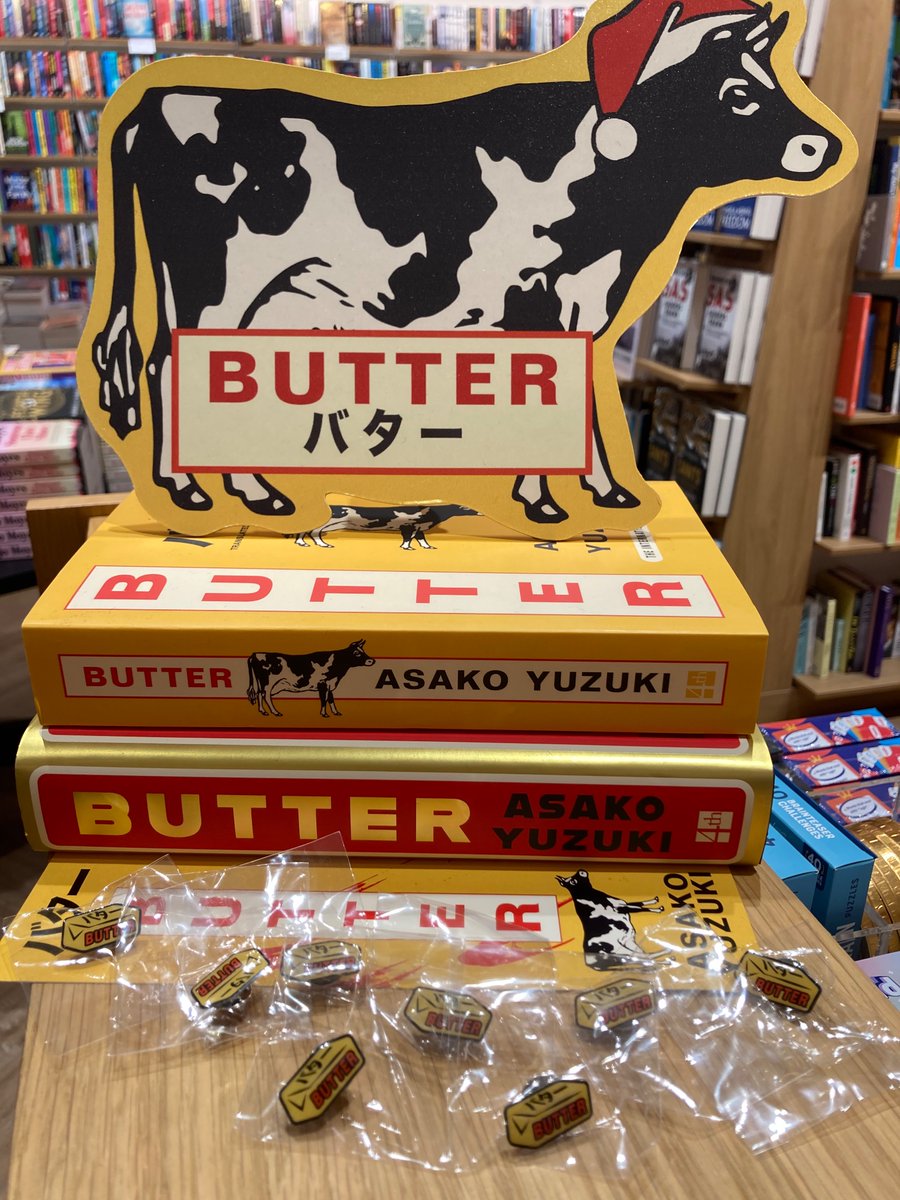We have #Butter pins!! 

Grab yours when you pick up your copy of this incredible tale of feminism, food, and foul play 💛🧈