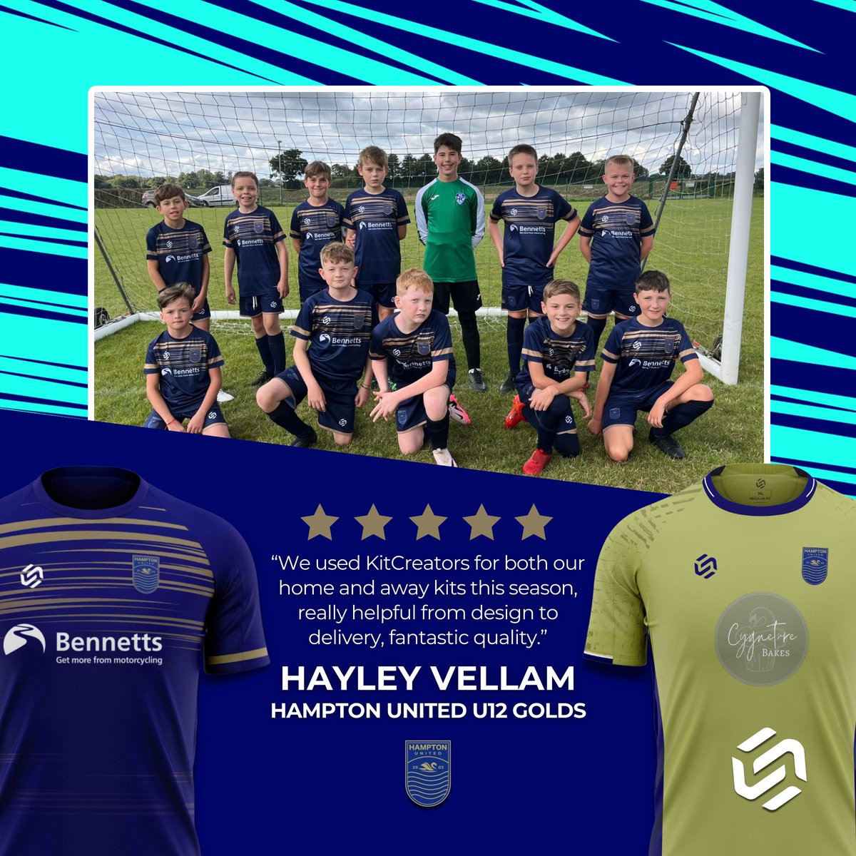 At KitCreators, we turn visions into reality with top-quality kits that make your team match ready! 
A big thank you to our incredible customers who motivate us to go the extra mile! 🙌🏻
#KitCreators #TeamPride #GrassrootsFootball #PitchPerfect