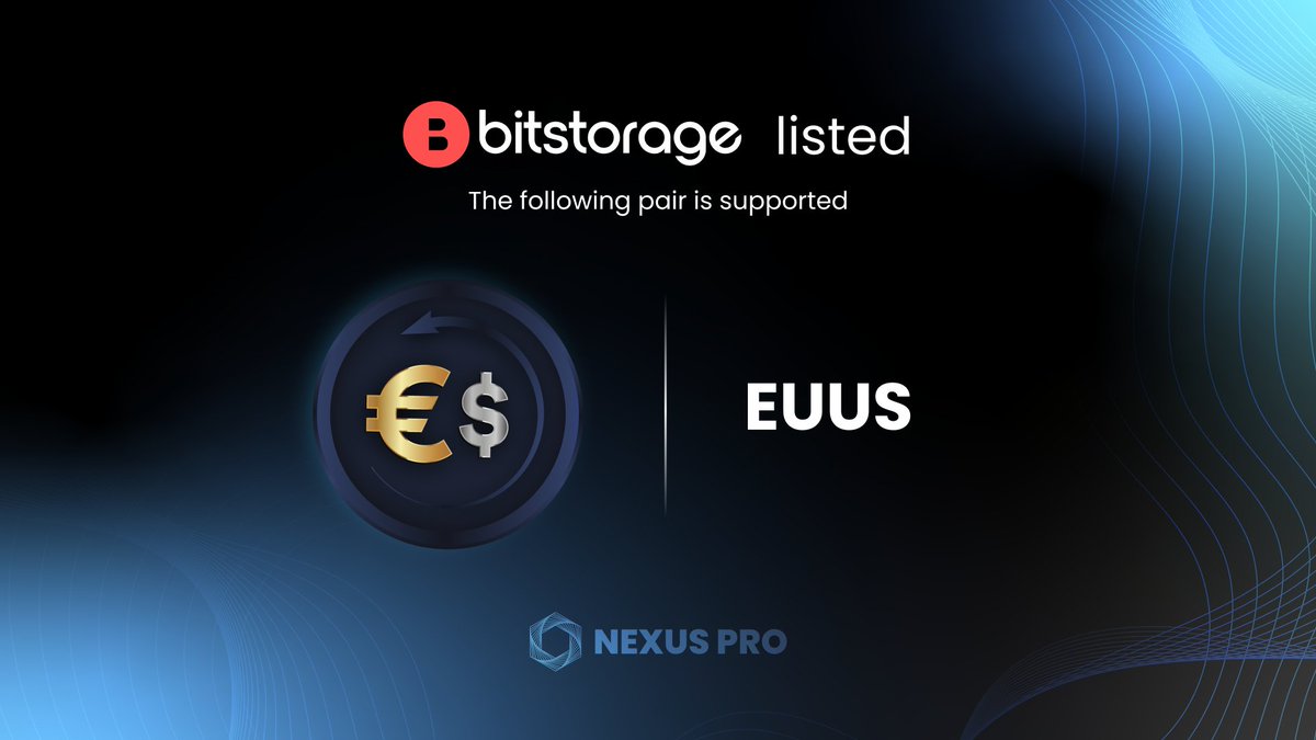 NexusPro_io's tweet photo. We are thrilled to announce the official listing of EUUS / USEU on BitStorage Exchange! 🚀

This is a major milestone in expanding the accessibility and trading opportunities for our community. @BitstorageFin  is the perfect partner for this next chapter. #Crypto #EUUS #USEU https://t.co/9ubLUTpZJQ