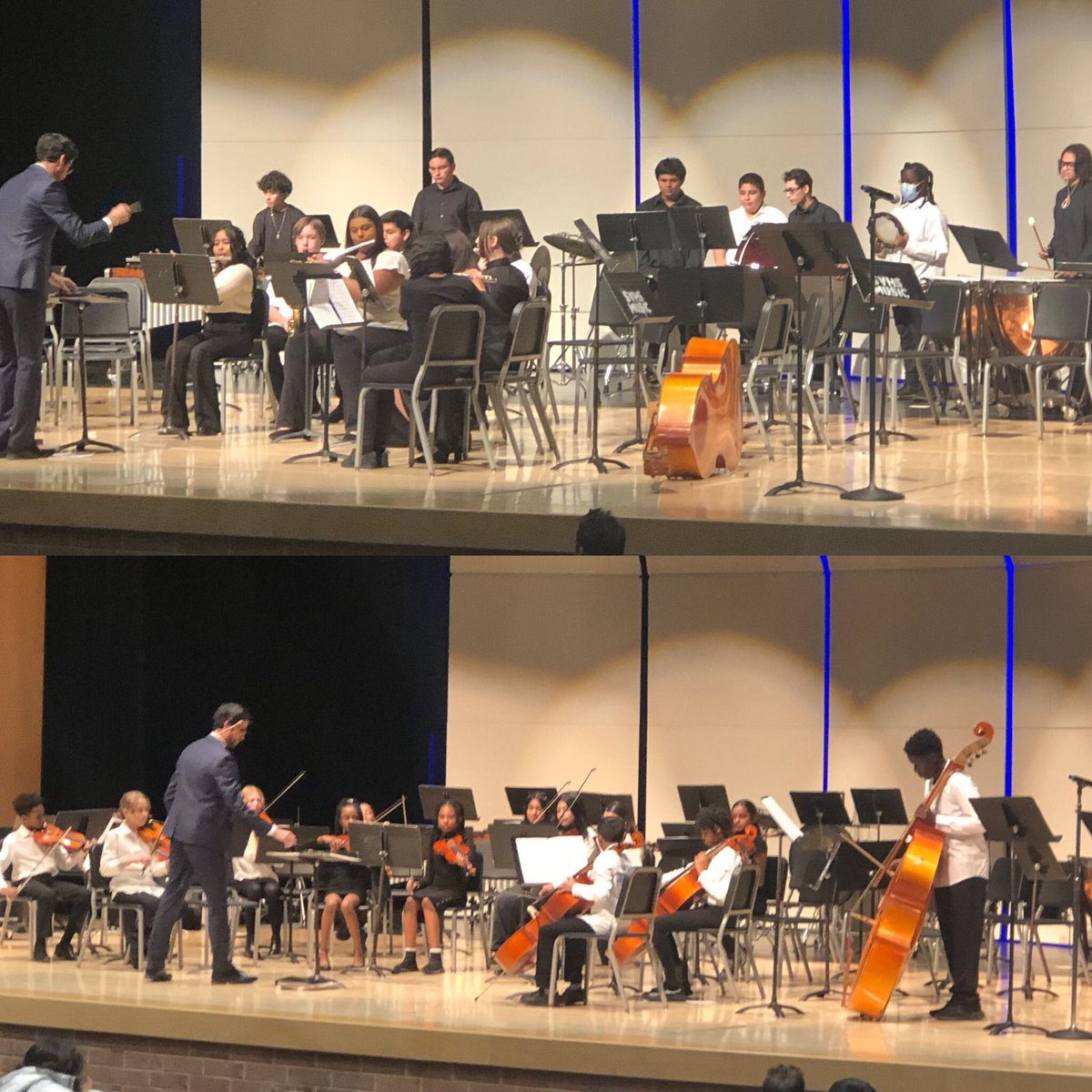 OlaughlinK's tweet photo. MLK Musical Masters perform tonight! Fabulous instrumental performance as always! 🎶💙#TheMLKWay @BrandiKOverton https://t.co/mUV3gwkMyB