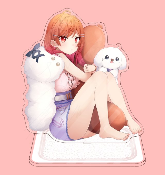 冬コミで頒布予定の莉々華ちゃん限界飯アクスタの完成イメージ～ 