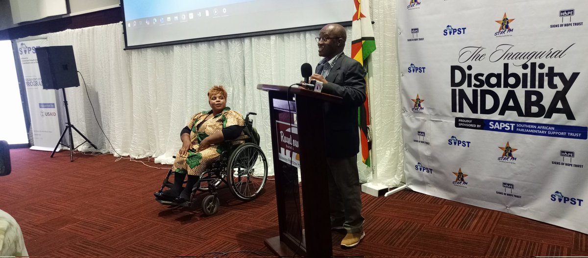 #HappeningNow is the Inaugural Disability Indaba hosted by <a href="/StarFMNews/">Star FM News</a> in partnership with @SAPST <a href="/signsofhopezim/">#AccessToInformation</a> . Interesting engagements on inclusion and disability rights in Zimbabwe and regionally.