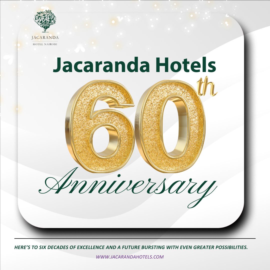 We say thank you to the hands that built this legacy, the hearts that keep it thriving, and the future we’re shaping together. 🥂
.
.
#JacarandaAt60 #JacarandaHotels #60YearsOfExcellence #KenyaHospitality #Celebrating60Years #JacarandaLegacy #LuxuryExperience #TimelessHospitality