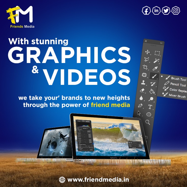 friendmedia's tweet image. Elevate your brand with stunning graphics &amp;amp; videos! 🎨🎥
Partner with Friends Media to reach new heights of creativity and engagement.
🌐 Visit us: friendmedia.in

#CreativeDesigns #GraphicDesign #VideoMarketing #FriendsMedia #DigitalMarketing #CreativeAgency