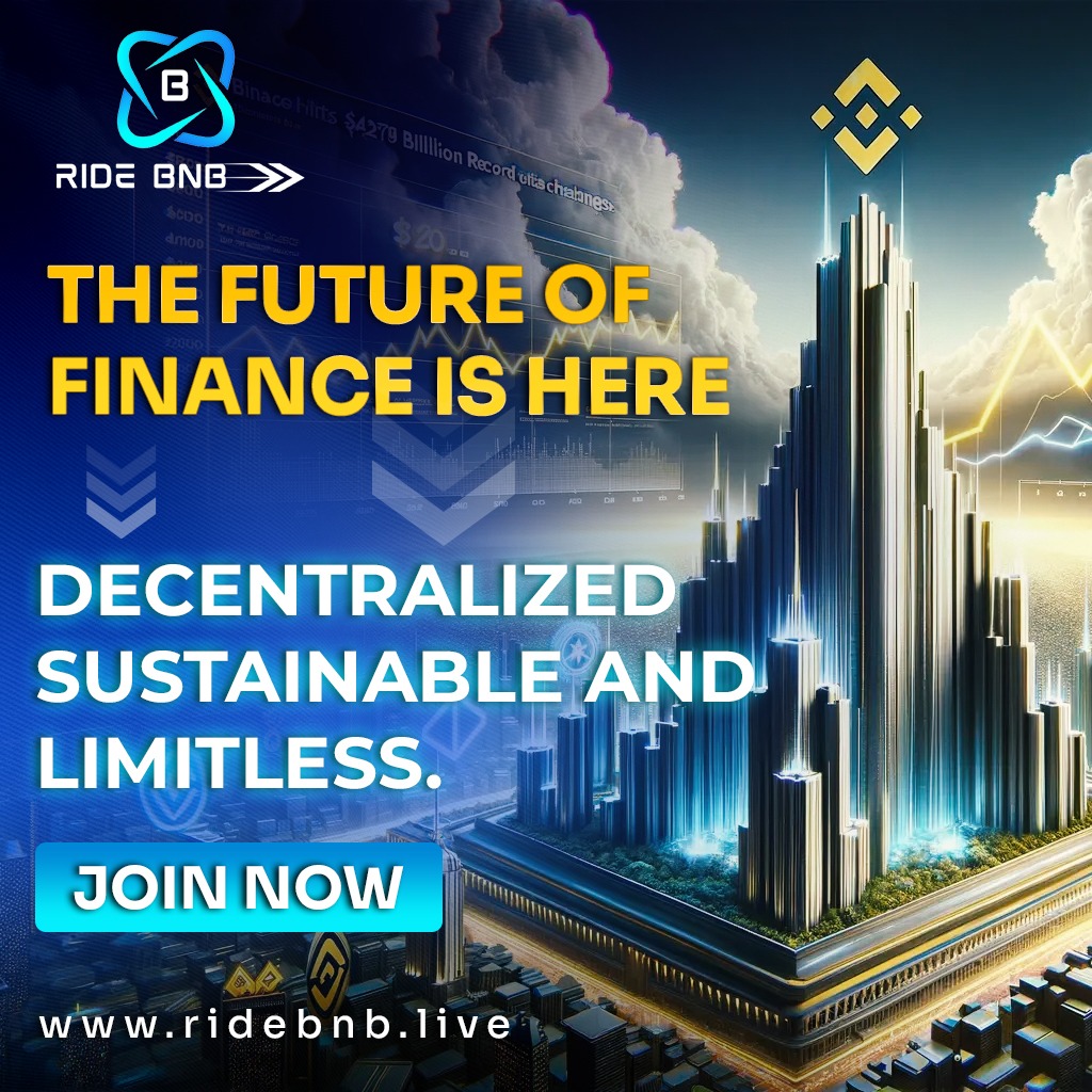 RideBnBoffical's tweet photo. The Future of Finance is Here: 🌍💡
Decentralized, Sustainable, and Limitless.
Embrace the revolution and redefine possibilities! 🚀💸 #FutureOfFinance

#RideBNB #cryptocommunityunity https://t.co/5ppCTCvfjv
