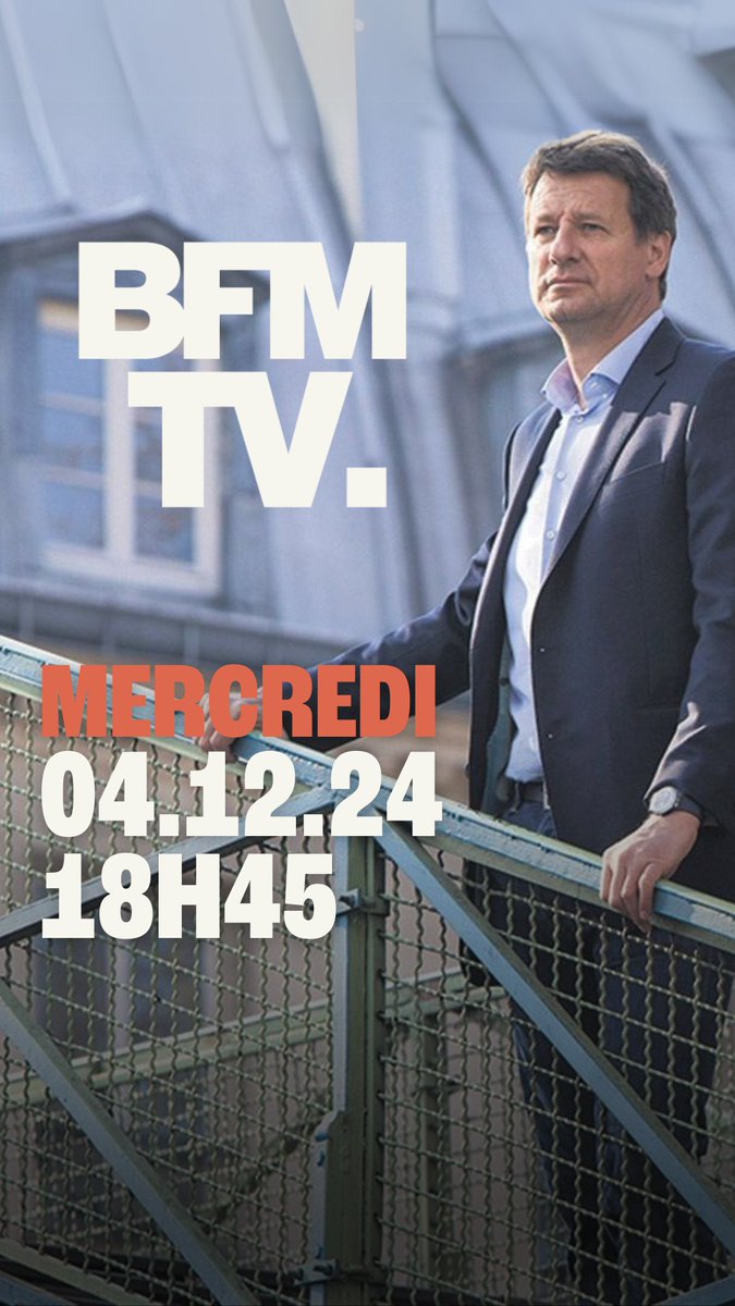 yjadot's tweet image. 🟤 Rendez-vous sur @BFMTV avec @Ben_Duhamel ce soir mercredi 4 décembre à 18h45.   

À ce soir !