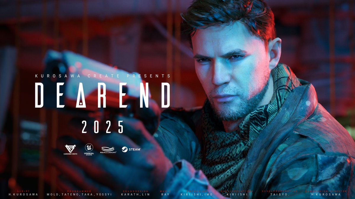 ◤ DEAREND ◢ 
2025年リリースに向け開発中！！

キービジュアル【ジョン】
#DEAREND #indiegame