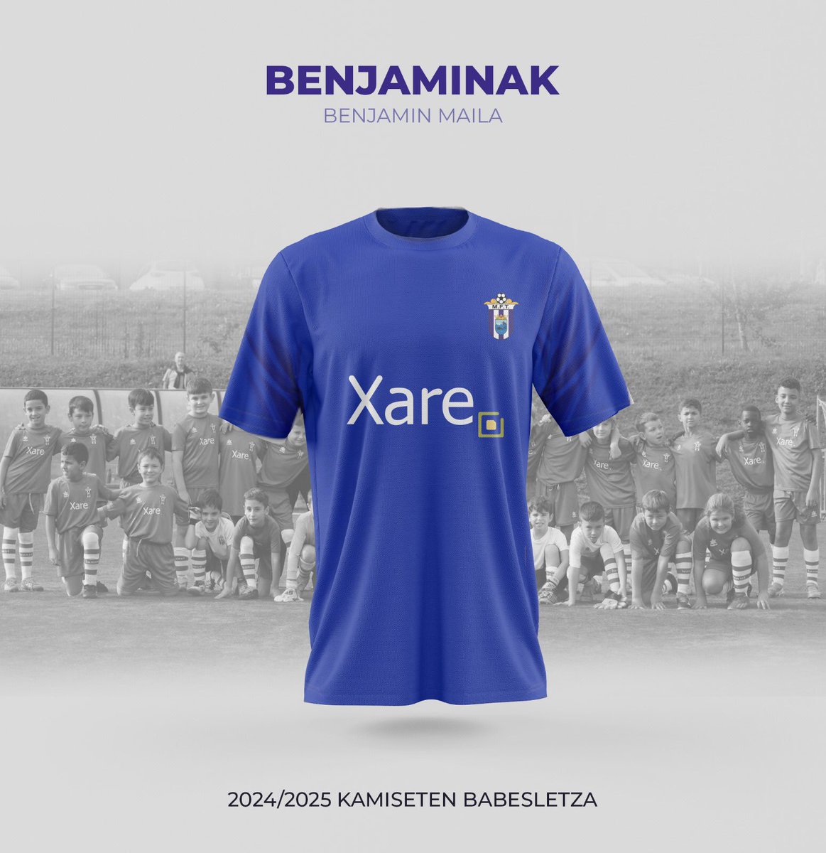 👕 Kamiseten Babesletza 👕

🖥 Web diseinu eta garapenean, 🛜 estrategia digitalean eta ⚙ mantentze informatikoan adituak diren Xare enpresak babestuko du Benjamin mailako taldea aurtengo denboraldian.