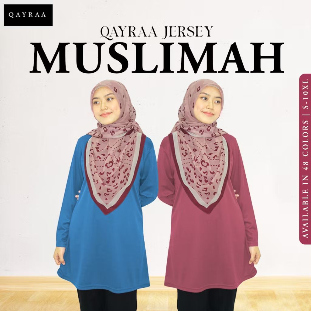 Unregemp's tweet photo. Check out QAYRAA P1 Muslimah Jersey Microfiber Jersi Sukan - Size S-XL/Black/Maroon/DustyRose/DarkGrey/NavyBlue/Green/Purple for RM9.98 - RM69.90. Get it on Shopee now! https://t.co/FD49odF9Sq https://t.co/kuTDXWIjOL