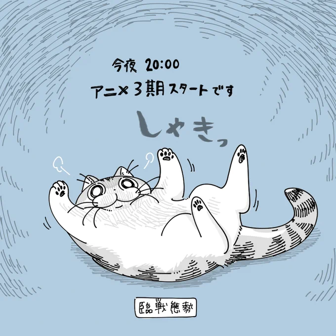 アニメ3期20時に配信開始です
とても楽しみ🐈 