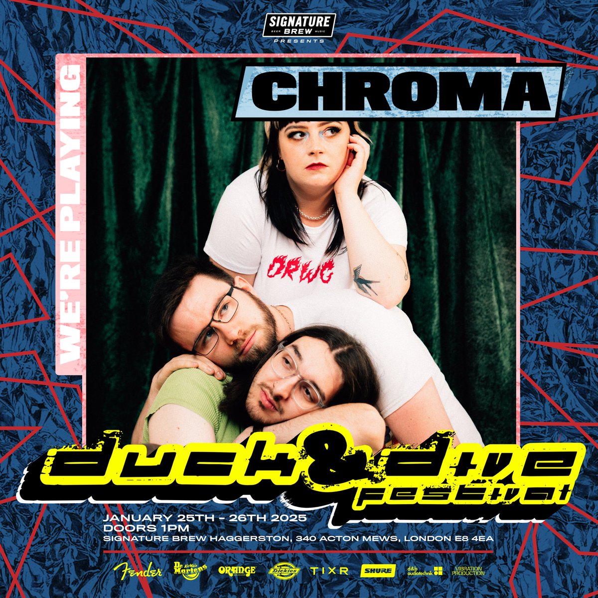 CHROMA (@chromabanduk) on Twitter photo Day splits have arrived for Duck & Dive festival! Give yourself something to look forward to and lock in your tickets now to join us at <a href="/SignatureBrewE8/">Signature Brew Haggerston</a> alongside this STACKED line-up on January 25th & 26th! ⚡️
→ bit.ly/DuckandDiveFes… 🎟️
📸 - <a href="/nadinebphoto/">Nadine Ballantyne</a> at @swxbristol Day splits have arrived for Duck & Dive festival! Give yourself something to look forward to and lock in your tickets now to join us at <a href="/SignatureBrewE8/">Signature Brew Haggerston</a> alongside this STACKED line-up on January 25th & 26th! ⚡️
→ bit.ly/DuckandDiveFes… 🎟️
📸 - <a href="/nadinebphoto/">Nadine Ballantyne</a> at @swxbristol